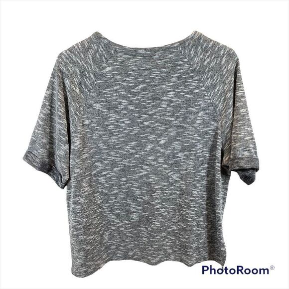 Old Navy White‎ and Black Cuffed Sleeve Blouse Size medium - Picture 3 of 9